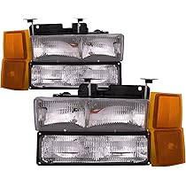 Amazon | HEADLIGHTSDEPOT クロムハロゲンヘッドライト シボレー